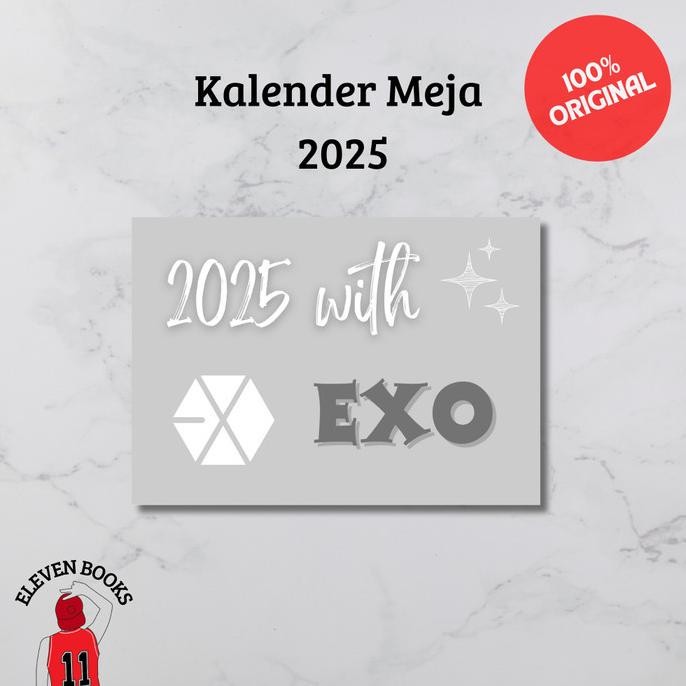 

EXO Kpop Calendar Aesthetic 2025 A5 Kalender Meja Planner Duduk Estetik Size A5
