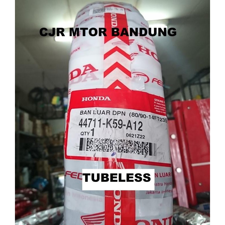 Ori - Ban TUBLES FEDERAL HONDA AHM 80/90 ring 14 Ban Depan Motor Beat Vario