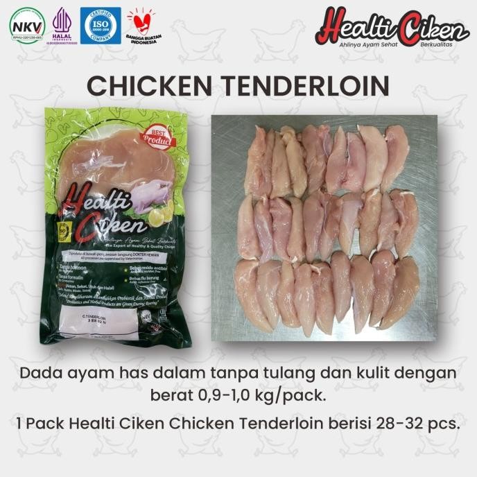 

READY TENDERLOIN AYAM | AYAM + PROBIOTIK | 0.9-1 KG | HEALTI CIKEN