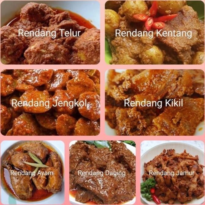 

READY RENDANG DAGING SAPI,RENDANG AYAM,RENDANG KIKIL,JENGKOL,KENTANG, JAMUR