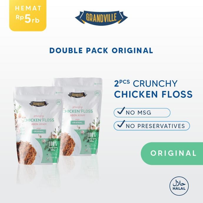 

READY [PREMIUM] GRANDVILLE ABON AYAM CRUNCHY DOUBLE PACK ORIGINAL