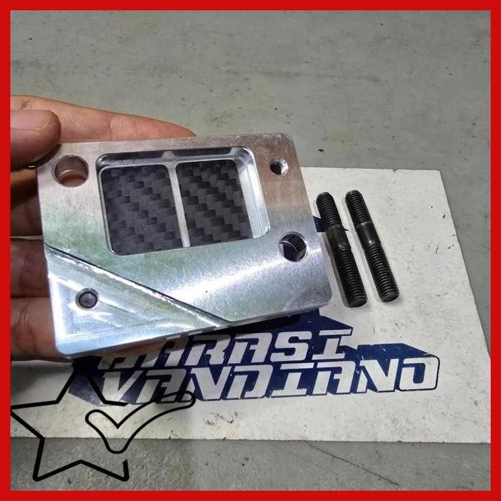 [GVD] RUMAH INTAKE MEMBRAN TEMPEL KARBU KARBURATOR STANDAR VESPA LARGEFRAME BAHAN CNC MODEL MRP