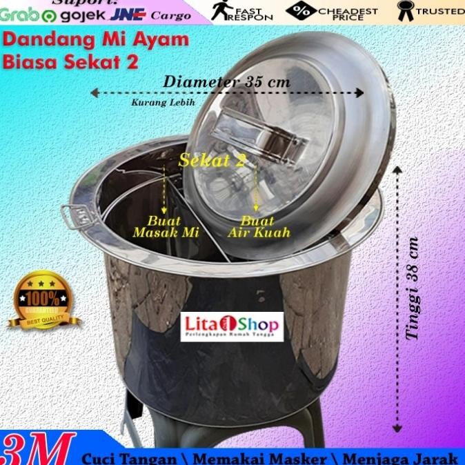 

READY DANDANG PANCI MIE AYAM STENLEES 35 CM TONG MIE PANGSIT TEBAL 0.3MM