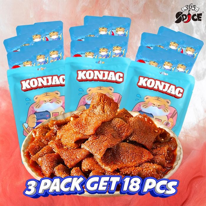 

LIMITED EDITION [HALAL] BUNDLE 3 Konjac isi 120g X 3PACK GET 18 PCS [ 120g isi 20g X 6pcs ] Snacks