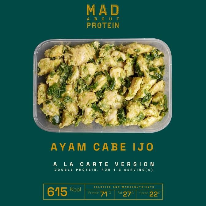

READY [A LA CARTE] AYAM CABE IJO - MAD ABOUT PROTEIN FROZEN MEALPREP