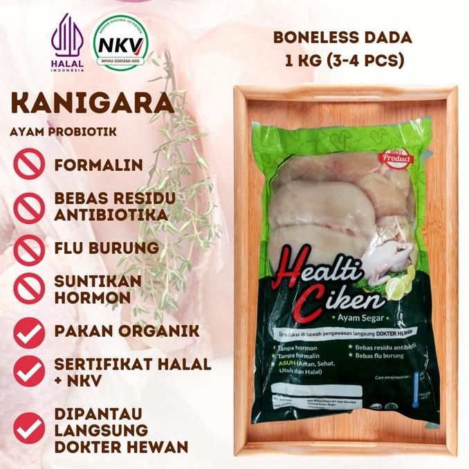 

READY HEALTI CIKEN HEALTHY CHICKEN DAGING BONELESS DADA AYAM FILLET HALAL
