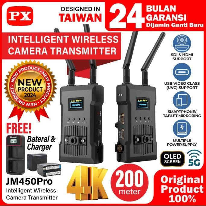 Wireless Hdmi Video Camera Transmitter Sdi Uvc Hdmi 4K Px Jm450Pro New Stok