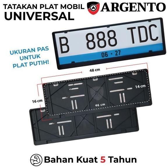 Ori - ARGENTO Tatakan Dudukan Plat Nomor Mobil OEM Honda Jazz HRV CRV Turbo WRV Odyssey Accord Prest