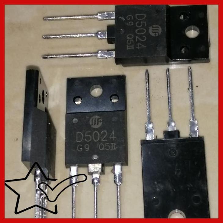 [SRE] D5024 TO-3PF 2SD5024 BESAR D 5024 TRANSISTOR HORIZONTAL TV POLYTRON NPN