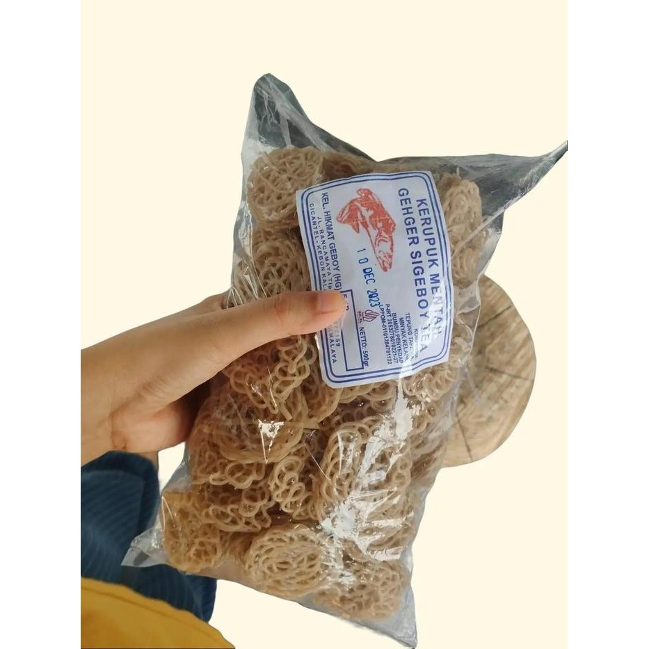 

BERGARANSI BABANGI KERUPUK MENTAH SI GEBOY TEA 500Grm Food Snacks Camilan Tapioka Makanan Pedas