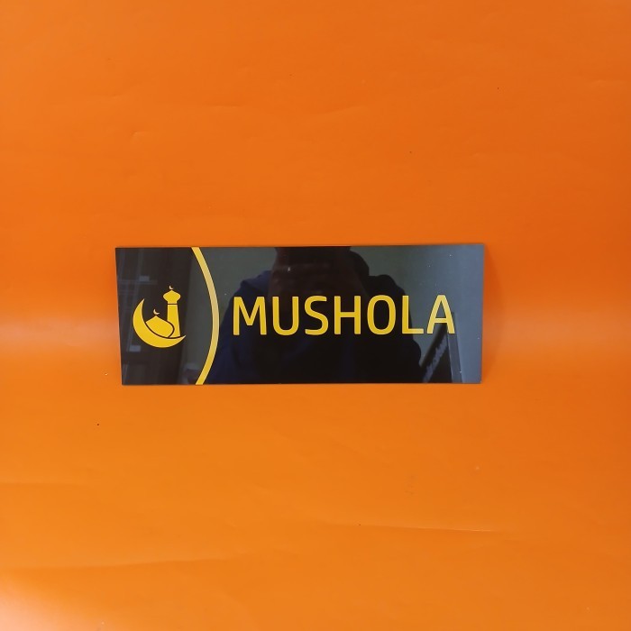 

I_S Akrilik Mushola Hitam - Akrilik 1130 Tempel - Akrilik Nama Mushola