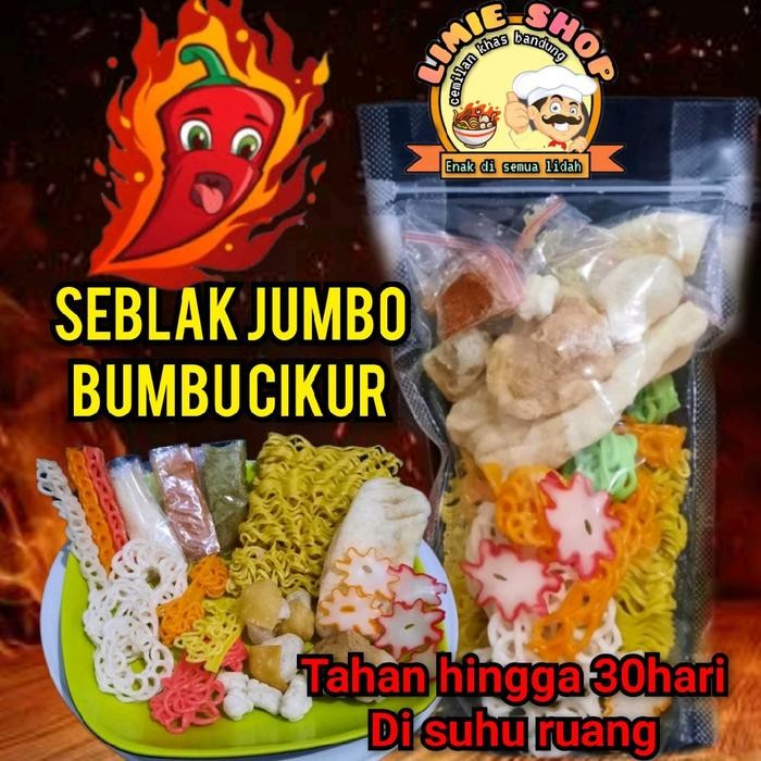 

BOOM SALE SEBLAK JUMBO BUMBU CIKUR SEDAP Instan Food Pedas komplit