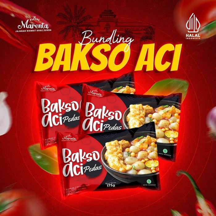 

SPECIAL MARENTA [ 3 PCS ] Paket Baso Aci Pedas Instan Kuah Makanan