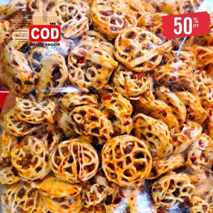 

TERPERCAYA Kerupuk Rafael Pedas Daun Jeruk Organik Bebas gula Snack Bawang Food Cemilan