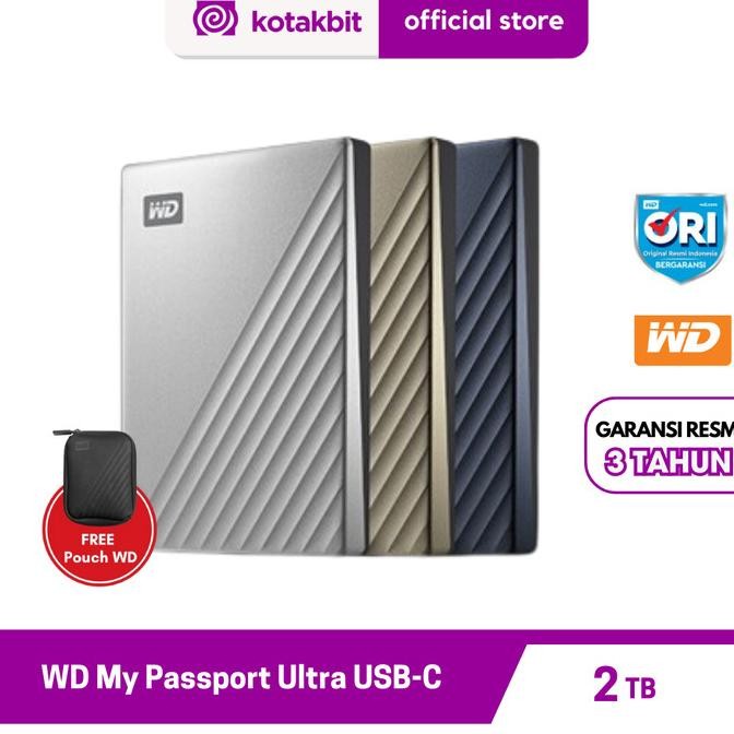 CO WD MY Passport Ultra USB-C 2TB USB Type C USBC hd hdd hardisk harddisk