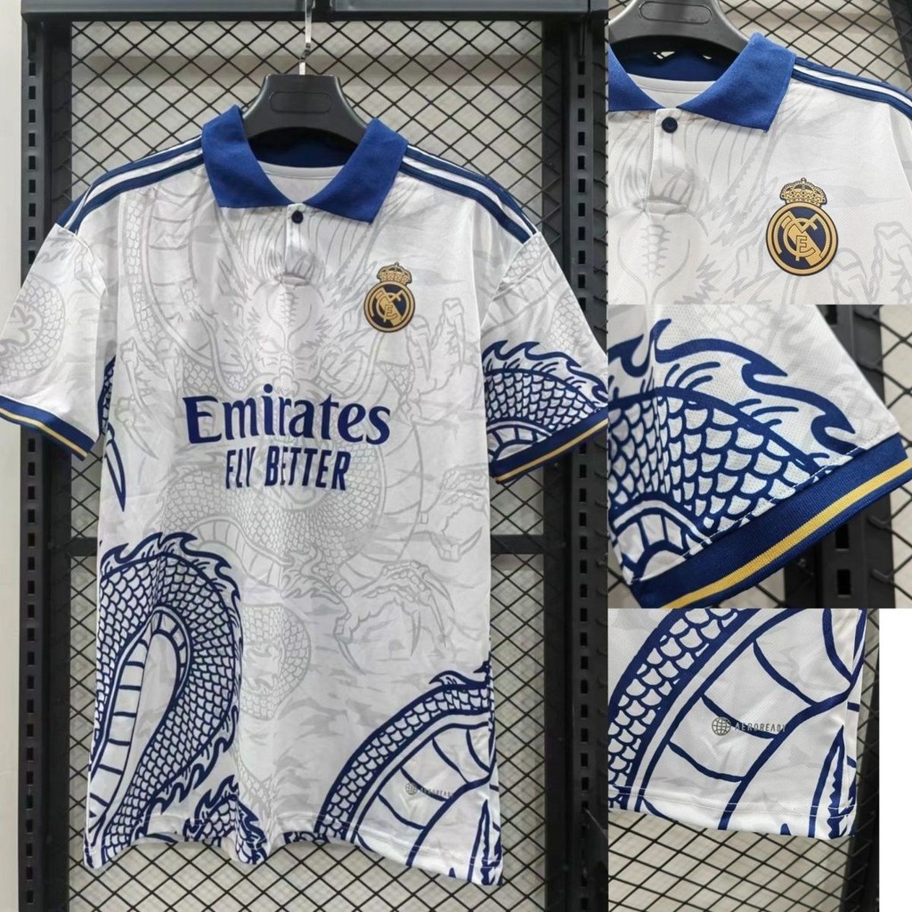 Seragam Sepak Bola Dropshipping One Piece Pola Naga Kit Rumah Real Madrid Versi Thai Ami Paris Kit R