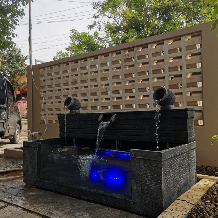 kolam air mancur portabel filter // kolam ikan portabel // kolam ikan koi / air mancur taman
