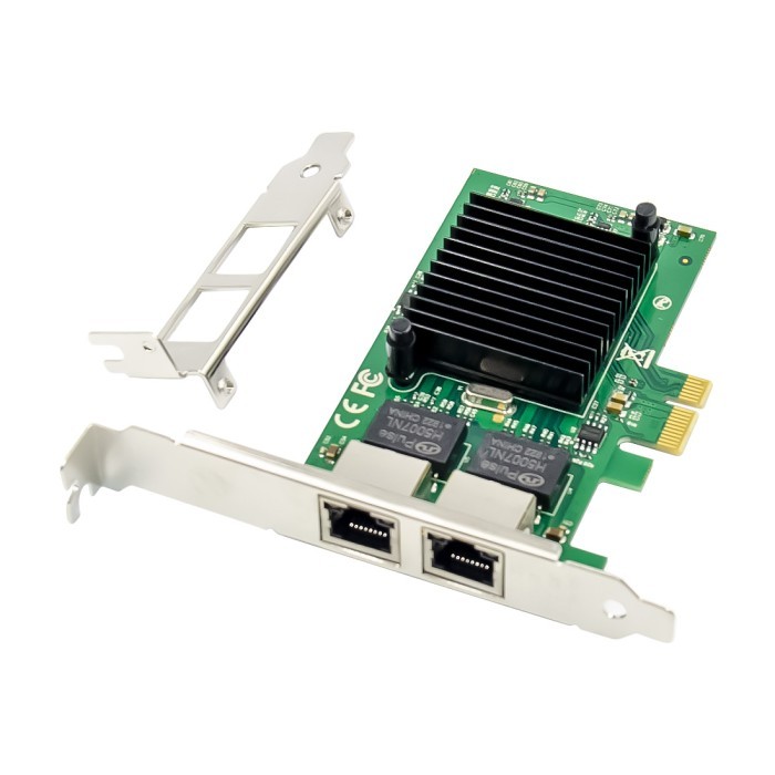 Lan Card Intel 1000 Dual 2 Port Gigabit Pci Express Pcie x1 82576