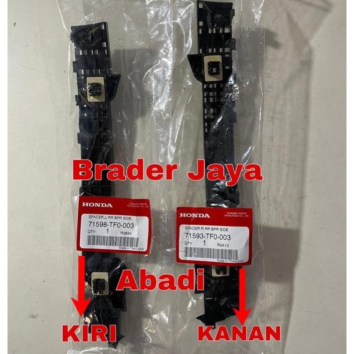 DUDUKAN BREKET BRACKET BEMPER BUMPER BELAKANG KANAN KIRI JAZZ GE8 S RS Siap Kirim