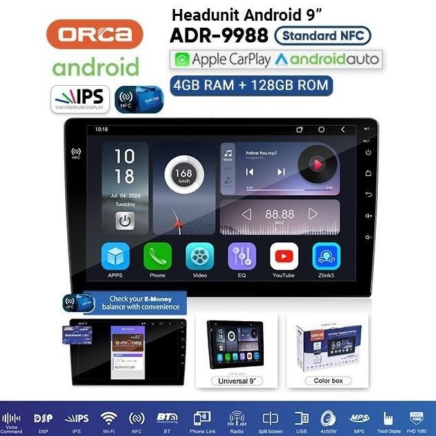 Terjangkau Head Unit Android Orca Nfc Standard Series Adr-9988
