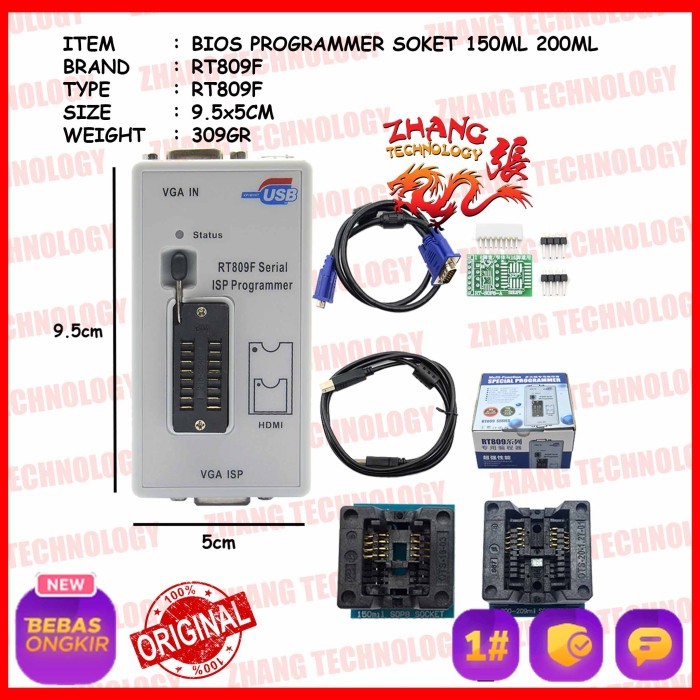 FULLSET ALAT FLASH BIOS PROGRAMMER RT809F+150ML+200ML ORIGINAL