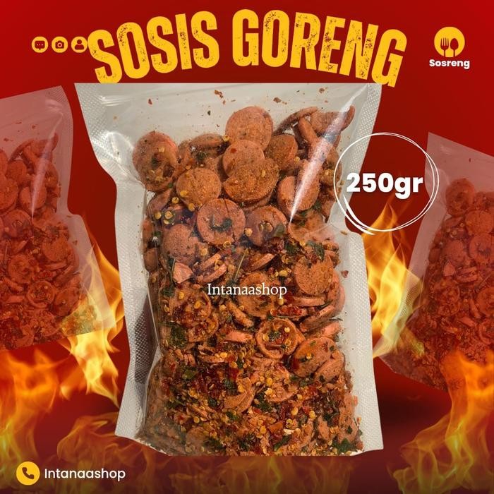 

OBRAL Cemilan Sosis Goreng Pedas 250gr Kripik Sosreng Food