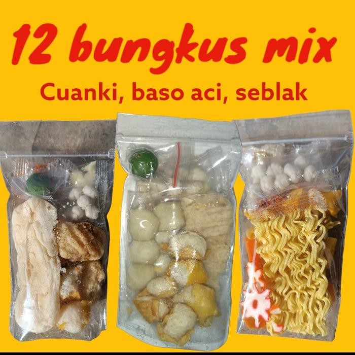 

FREE ONGKIR paket mix 12 bungkus aci, cuanki, seblak lebih hemat Food Pedas Food seblak enak