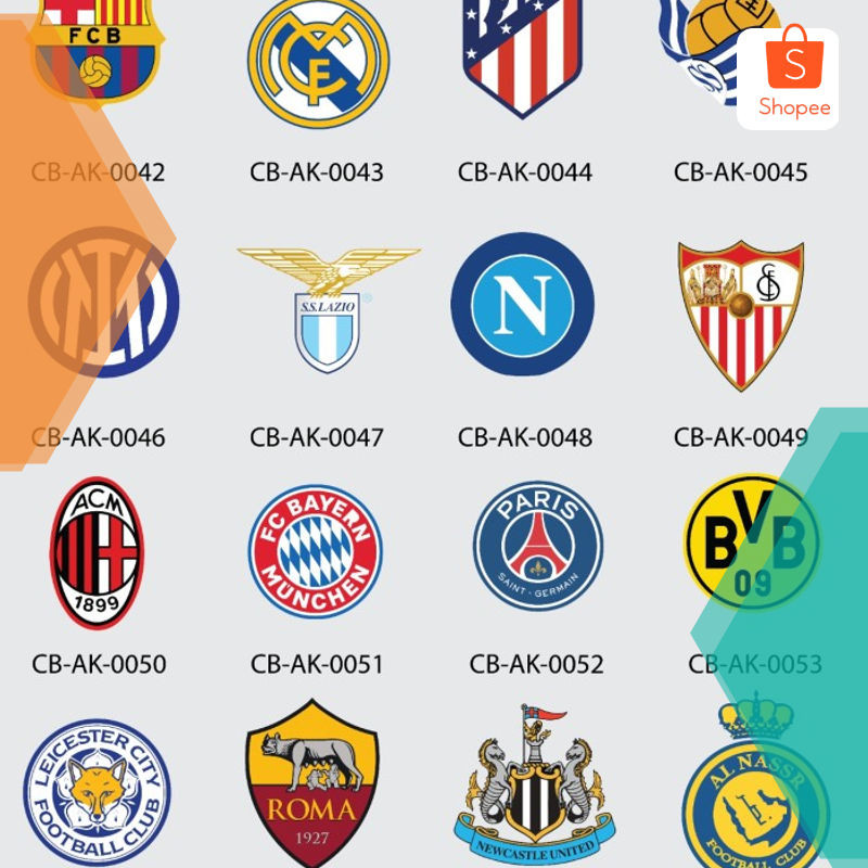 

Terlaris Sticker Patch DTF Team Sepak Bola Stiker Sablon Kaos Football Elegan