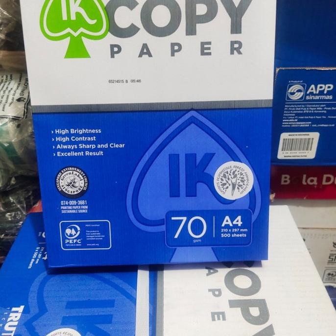 

Kertas Hvs A4 70Gr Copy Paper (1 Dus Isi 5 Rim)
