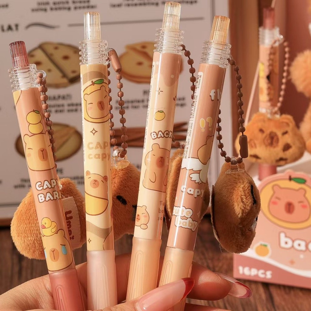 

Creative Cartoon Card Pibala Plush Hanging Pen Press Signature Pen