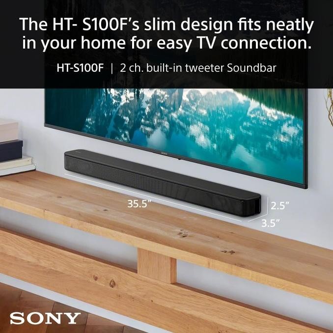 Soundbar Sony Ht S100F Sony Ht-S100F Sony Bluetooth Soundbar Hts100 [Resmi] New Stok