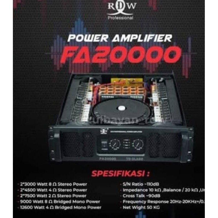 Power Amplifier Rdw Profesional Fa20000 Fa 20000 Original New Stok