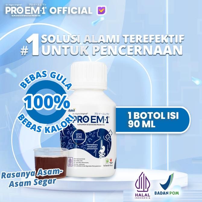 Ready PROEM1 Original 90ml Suplemen Kesehatan Probiotik & Anak Pencernaan Usus Maag Gerd Sembelit