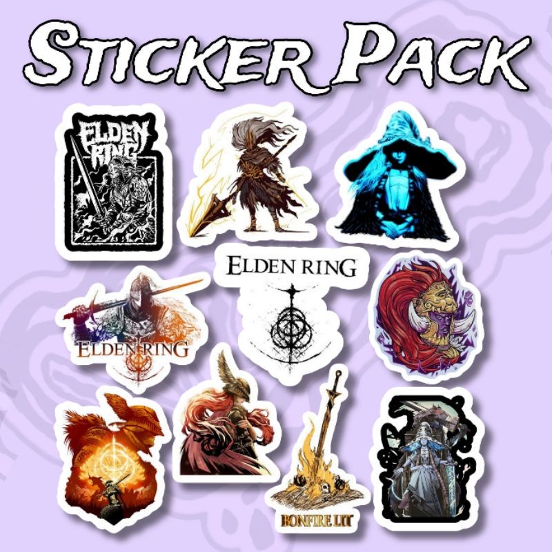 

Sticker Elden Ring Pack isi 10 pcs Vinyl Waterproof
