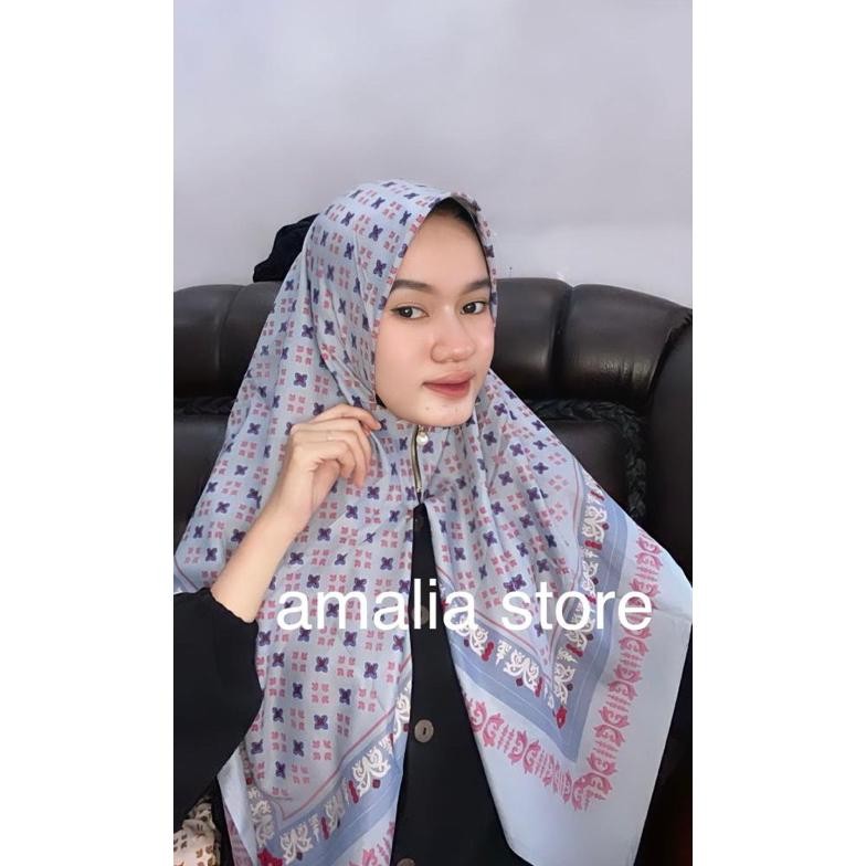 Terbaru.>> Kerudung Segiempat Zipper Segiempat Resleting Motif Terbaru