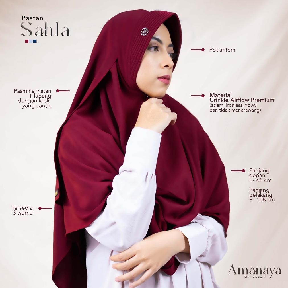 Best Deal>> Pastan Sahla - Pashmina Instan | Pashmina Syari | Pashmina Crinkle | Hijab Instan