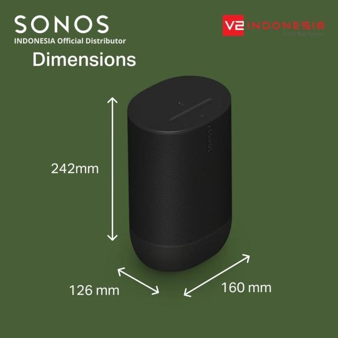 Sonos Move 2 Portable Speaker Bluetooth & Wifi System - Black New Stok