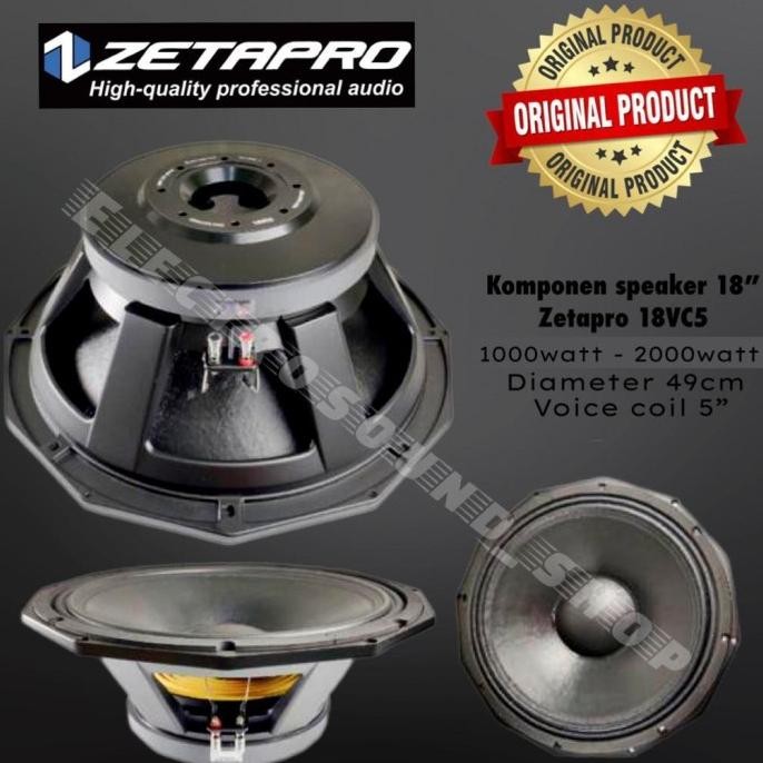 Komponen Speaker Zetapro 18Vc5 / Zetapro 18 Vc5 / Zetapro Original New Stok