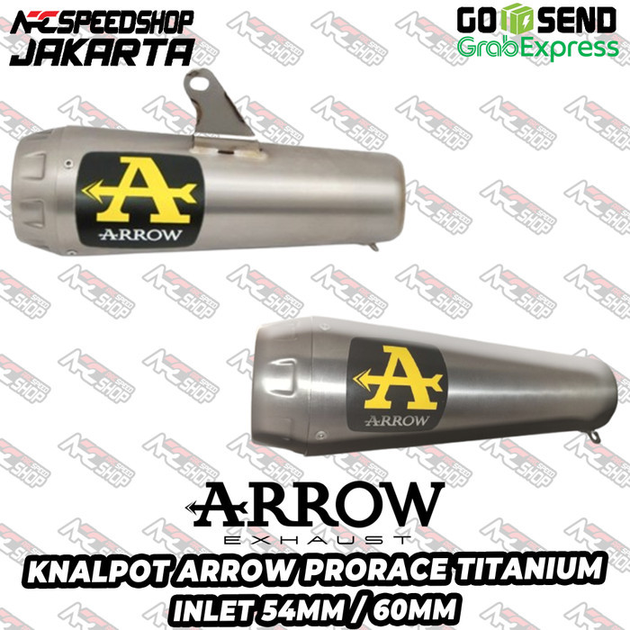 Knalpot Arrow Pro Race Prorace Silencer 54Mm / 60Mm Titanium Original