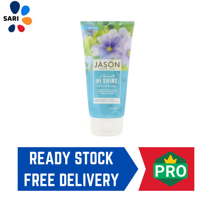 

Jason Natural, Styling Gel, Flaxseed Hi Shine, 6 oz (170 g)