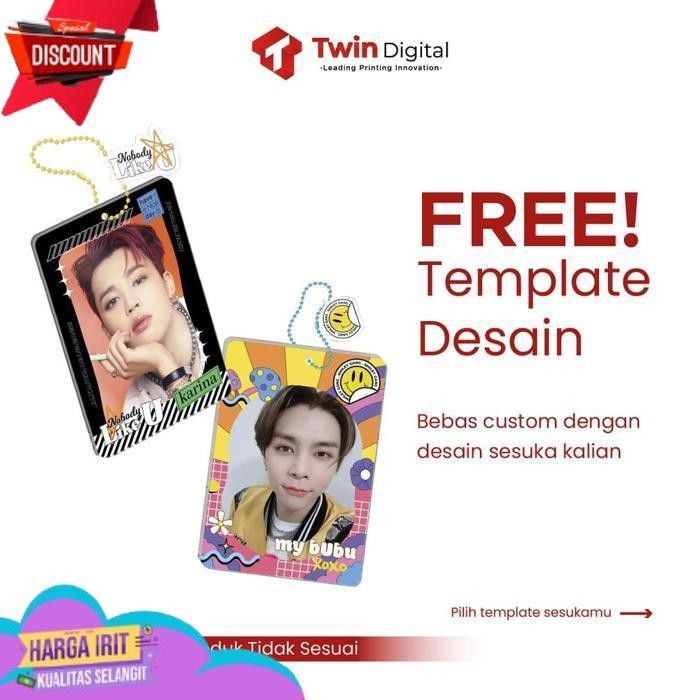TODAY TWINDIGITAL CUSTOM DESIGN PHOTOCARD HOLDER AKRILIK 2 SISI FREE GANTUNGAN KUNCI POCA FRAME DECO