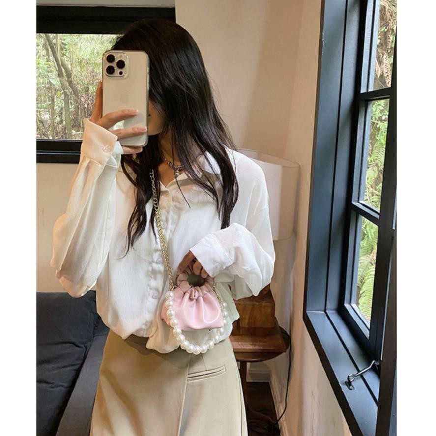 Tas Anak Mini Sling Bag Perempuan Selempang Wanita Mutiara Versi Korea Model Dumpling