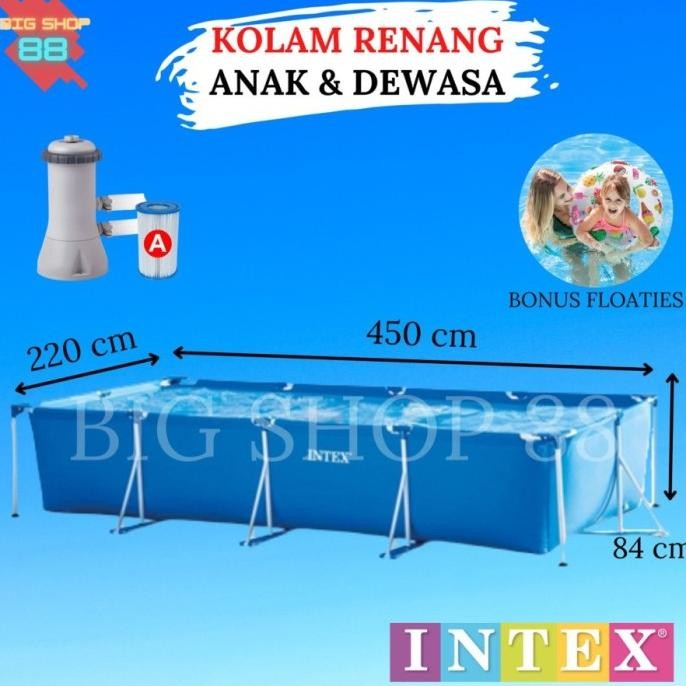 kolam renang keluarga dewasa intex kolam portable family jumbo 3M 4.5M ABD