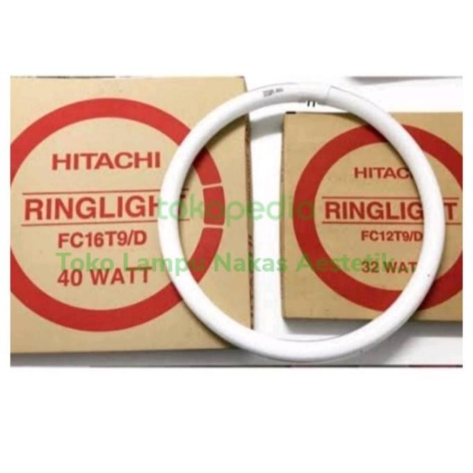 SALE HITACHI lampu TL ring 32w 40w kuning