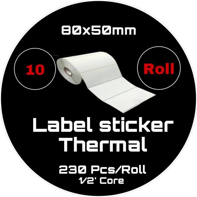 

LABEL STICKER THERMAL 80X50 U/ PANDA PRJ-80BL PRINTER BLUETOOTH MOBILE ORIGINAL DAN TERPERCAYA