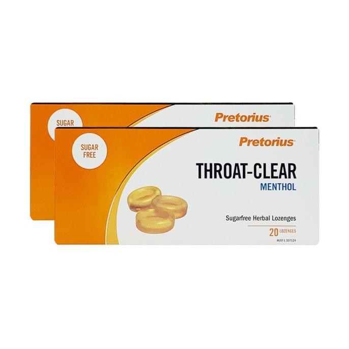 

Produk Baru!! PRETORIUS Throat Clear Honey & Lemon 20s/ Batuk/Blocked Nose/Australia