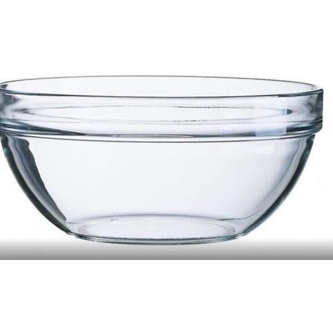 <<<<<] Mangkok Beling Kaca Bening Jumbo Besar Lebar Makan Nasi Bakmi Sayur 8"