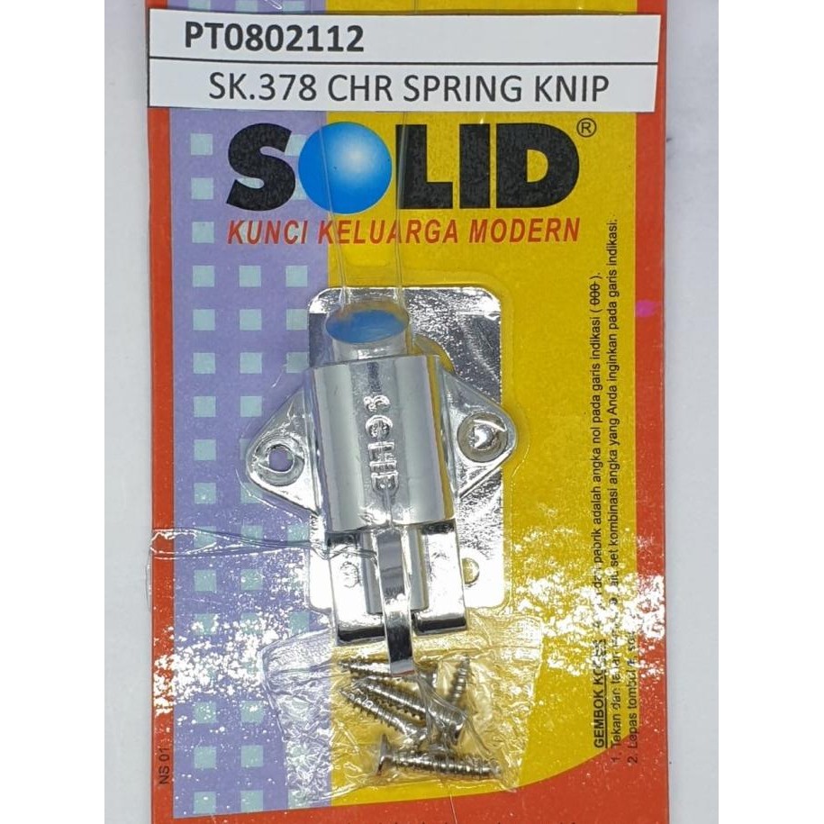 <<<<<] SOLID GRENDEL KODOK JENDELA (SK.378 CHR SPRING KNIP)
