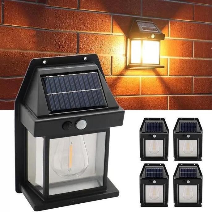 BARU BELI 1 GRATIS 1LAMPU DINDING SENSOR SURYA LAMPU TAMAN WALL LIGHT OUTDOOR IP67 WATERPROOF LAMPU 