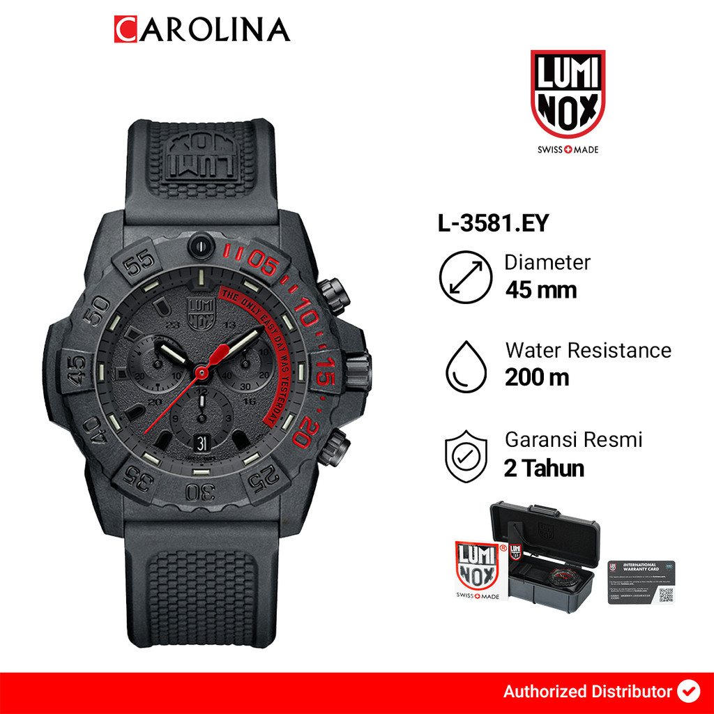 Jam tangan Pria LUMINOX L-3581.EY Navy SEAL Chronograph Military Dive